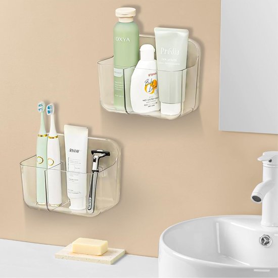 2 Packs Kast Deurorganizer, Acryl lijme Plank Wandmontage Opbergruimte-twee van "Swetwiny"