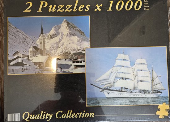 2 puzzels x 1000 Quality Collection - Sacre Coeur Parijs & Tower Bridge Londen van Clementoni