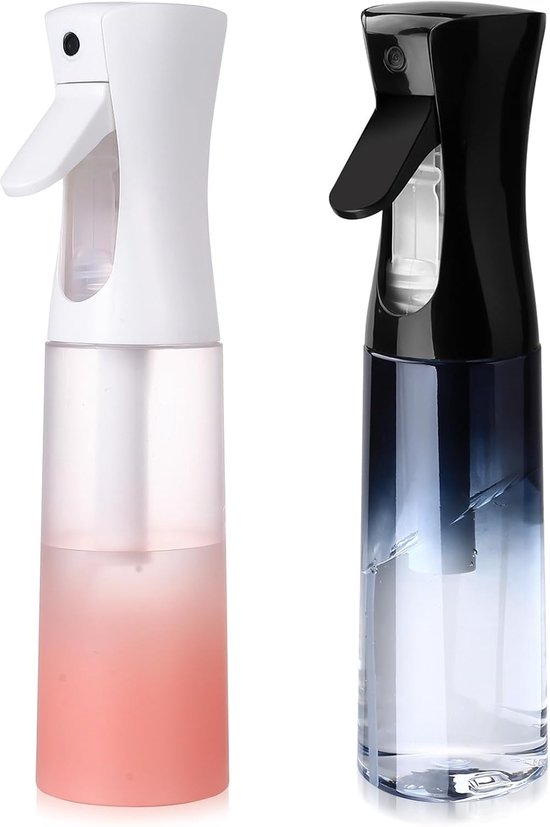 2 stuks 300 ml haar water nevel spuitfles, continue mist lege haarspray flessen, multifunctionele fijne Mister waterspuitflessen voor salon, kapper, kapper, reiniging tuinplanten