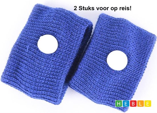 *** 2 Stuks Anti Wagenziek Bandjes Kindermaat - Tegen Misselijkheid - Wagen Ziek - Op Reis Travel Bandje - Anti wagenziekte - Polsbandjes - van Heble® *** van Heble®