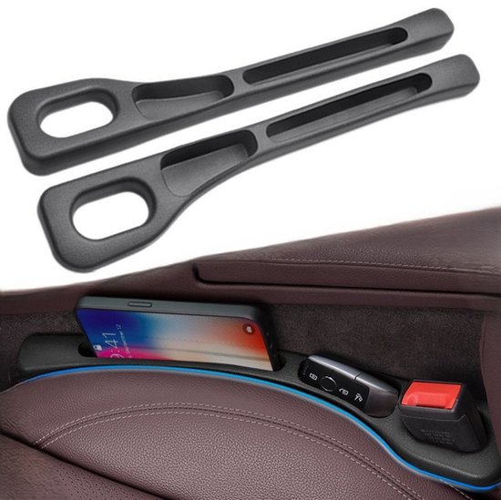 2 Stuks Autostoel vuller organizer - Auto zijstoel gap filler - Anti-Val Autostoel Gap Filler - Auto Accessoires - voor autostoelopeningen – Zwart - LOUZIR