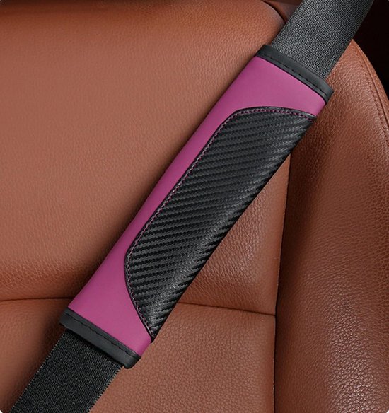 2 stuks autoveiligheidsgordel, schouderkussens voor KIA Opirus/Optima/Picanto/Pride/Rio/Sorento/Soul, comfortabele stoelriem, bekleding, beschermt hals, schouder, interieuraccessoires, paars