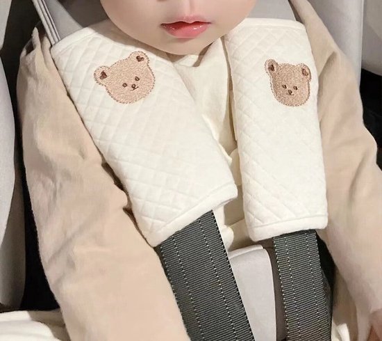 2 Stuks - Gordelbeschermers Baby Kind - Gordelhoezen - Maxi Cosi - Beer van Nuvita.