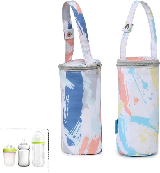 2 stuks thermozakken voor babyflessen, thermozakken voor babyflessen, thermozak om op te hangen voor babyflessen, met - ShopVlot