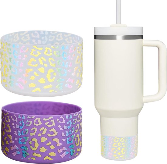 2 stuks Tumbler Bottom Protector Boot voor Quencher Adventure 40oz & IceFlow 20oz 30oz en Compatibel met Hydro Bottle Water Bottle 32oz 21oz 24oz van Generic.