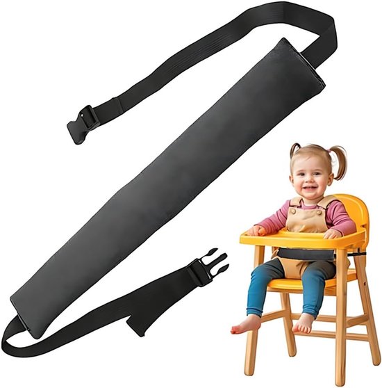 2 stuks Universal Baby Seat Strap, Universal Baby Seat Strap, Child Safety Strap, Child Safety Belt, City Belt, Seat Belt Clip, Suitable for Baby Bouncers, Chairs and Karters (Black) van Merkloos