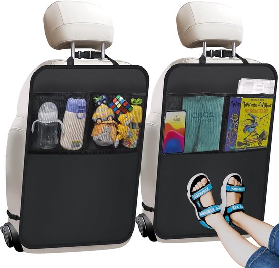 2 stuks - Universele vuilwerende automatten - Autostoelbeschermers met opbergtas - Water- en vlekbestendig - Voorkom dat uw kinderen of huisdieren vlekken op uw autostoelen maken - Zwart van Vervoersleutels