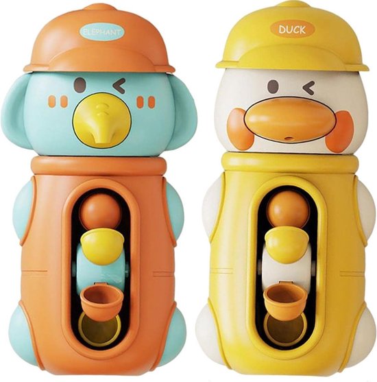2 stuks Waterspeeltjes - Bad Speelgoed Kind - Watermolen - Badspeelgoed - Eend - Olifant van Toi-Toys