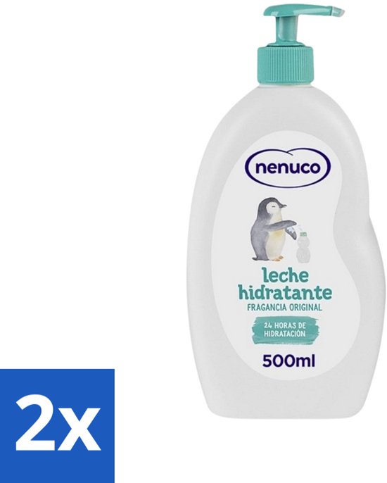 2 x Nenuco - Bodymilk - Verzorgende Bodylotion - Hydraterend - Met Pomp - 500 ml - Baby Bodymilk - Hydraterende Bodylotion - Babyhuid Verzorging - Shea Butter - Nenuco Bodymilk