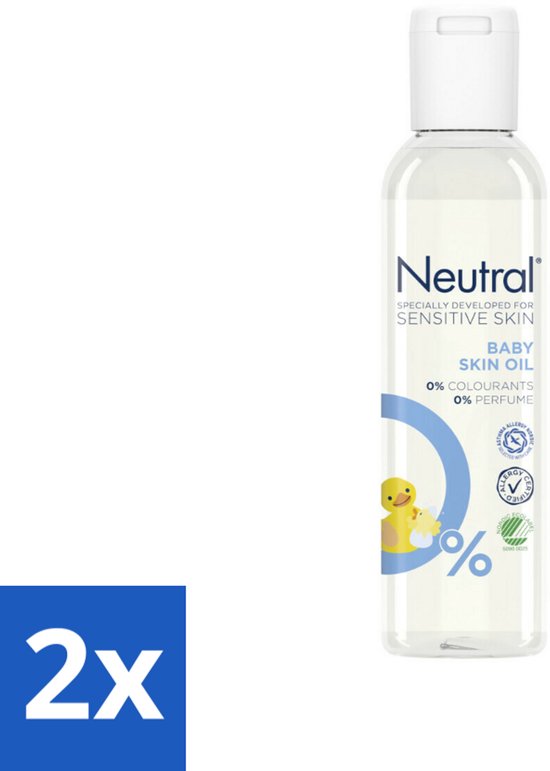 2 x Neutral Baby – Huidolie – Parfumvrij – Gevoelige Babyhuid – 150 ml - Babyhuid Verzorging - Droge Huid - Huidolie - Hypoallergen - Huidbescherming