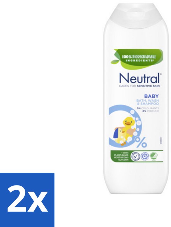 2 x Neutral - Baby Shampoo - Gevoelige huid - Parfumvrij - 250 ml - Baby Shampoo - Babywas - Babyproducten - Parfumvrije Shampoo - Babyhuid van Neutral
