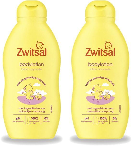 2 x Zwitsal - Babyverzorging - Bodylotion - Voor de Gevoelige Babyhuid - 200 ml - Bulkverpakking - 2 stuks