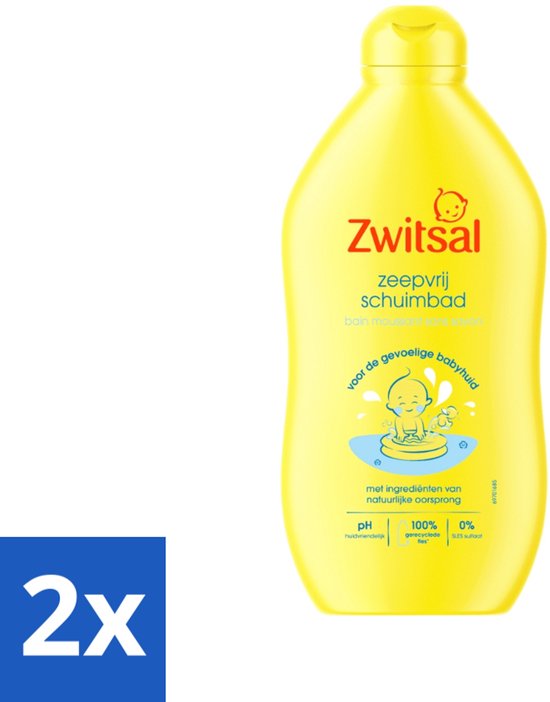 2 x Zwitsal - Babyverzorging - Zeepvrij Schuimbad - Voor de Gevoelige Babyhuid - 400 ml - Babybad - Babyhuid - Gevoelige Huid - Babyzeep - Schuimbad van Merkloos