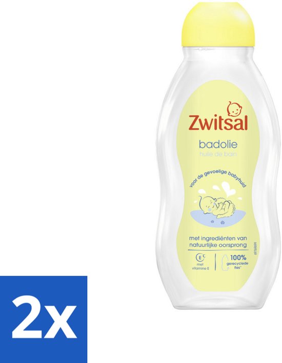 2 x Zwitsal - Badolie - Verzorgend - Voor de Droge Huid - 200 ml - Zwitsal Badolie - Babybad - Droge Huid - Gevoelige Huid - Vitamine E van Merkloos