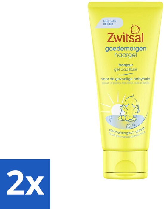 2 x Zwitsal - Goedemorgen - Haargel - Wassen & Pruiken - Mild Parfum - 100 ml - Baby Haar Gel - Baby Haarproducten - Zachte Haargel - Baby Haar Stylen - Zwitsal Baby van Merkloos