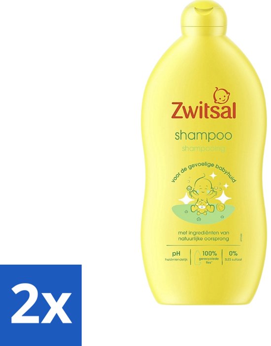 2 x Zwitsal - Shampoo - Mild - Voor Dagelijks Gebruik - 700 ml - Baby Shampoo - Mild Shampoo - Anti-prik Shampoo - Zwitsal Shampoo - Baby Haar Verzorging van Merkloos