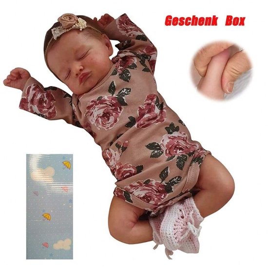 20 inch (49 cm) babypop, schattige reborn slapende babypop van NPK.