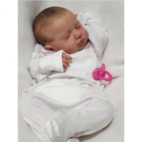 20 inch 50 cm Pasgeboren baby, levensechte, echte, zachte Reborn pop met handgetekend haar van Merkloos