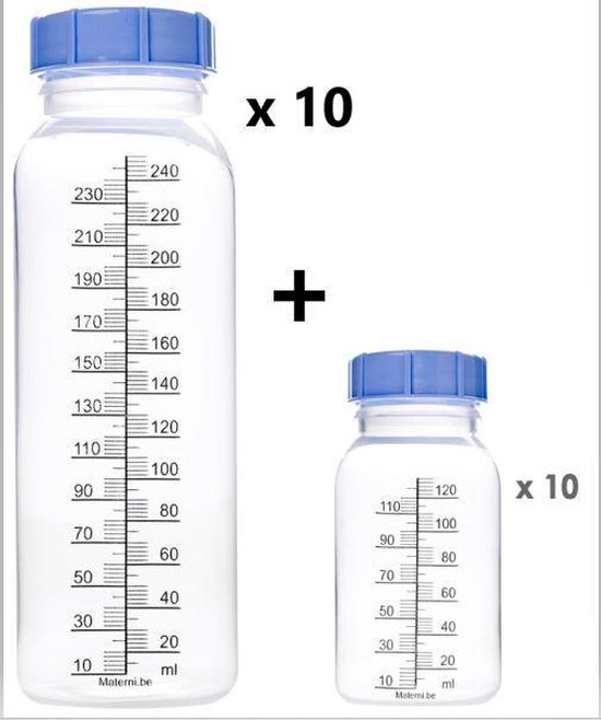 20 Materni Home Bewaar flessen 10 x 120 ml + 10 x 240 ml = 20 flessen van Materni
