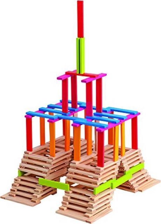 200 Houten Bouwplankjes in Ton van BiOBUDDi