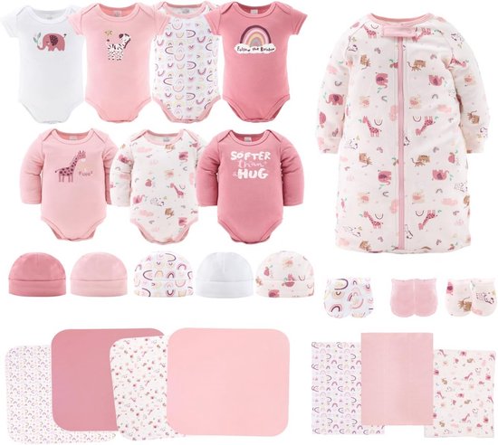 23-delige Babyset voor Meisjes Cadeauset Kleding en Essentiële Benodigdheden