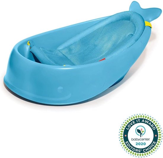 235465 Moby Smart Sling 3-Stage Baby Bath Tub, Blue van Skip Hop
