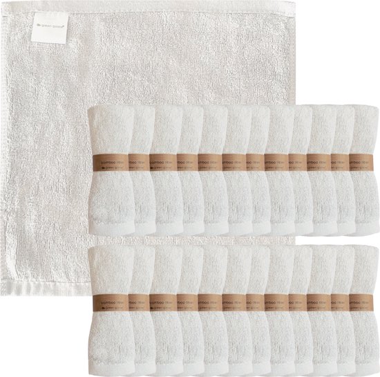 24 spuugdoekjes wit 100% katoen van Funnies.