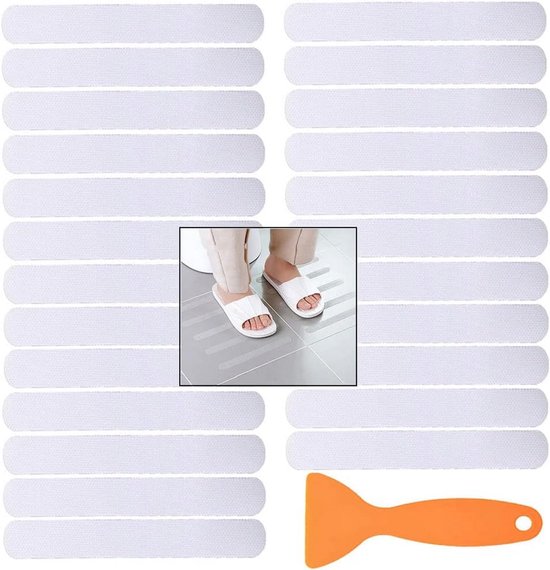 24 Stuks Antislip Strip Stickers voor Badkuip en Douche - Veiligheids Grip Stickers