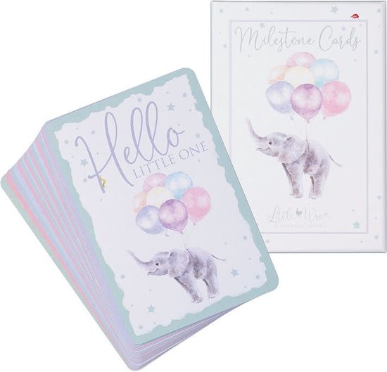 24 x Wrendale baby mijlpaalkaartjes (A6 formaat) - milestone baby cards - cadeau zwangerschap - kado zwangerschap - babyshower cadeau - hoera zwanger - zwangerschapsverlof - kraamcadeaus - mijlpaalkaarten baby - baby kado - baby cadeau van Wrendale