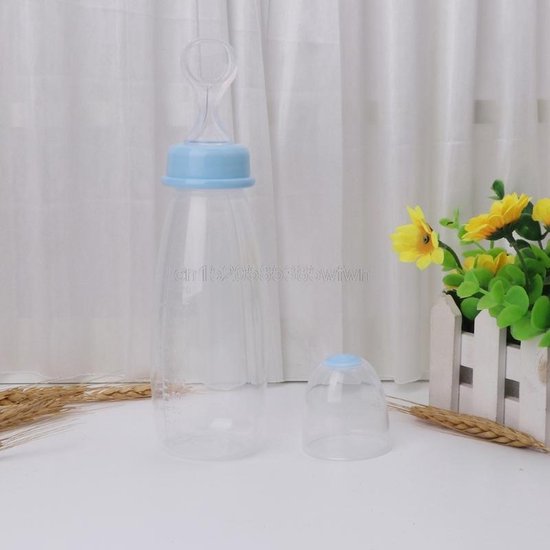 240ml Baby Knijpbare Fles Met Lepel Blauw - Voeding - Kind van Aptamil