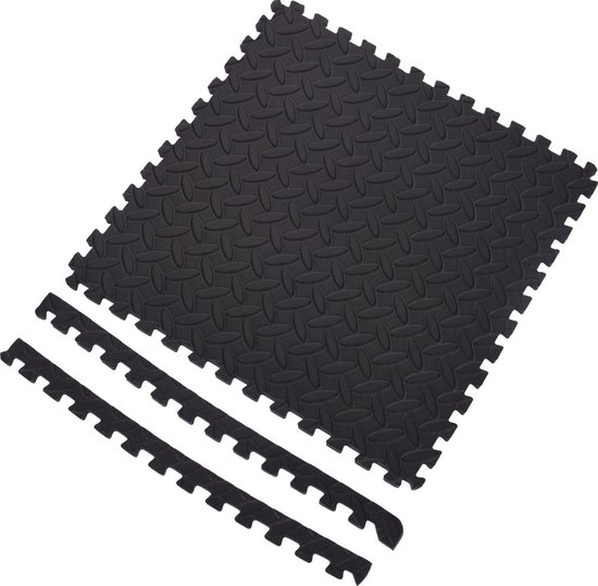24x Foam vloermat/zwembad tegels antraciet/zwart 40 x 40 cm - Wasmachine - Fitness - Multifunctioneel van $