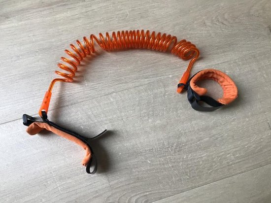 2,5 Meter Oranje Polsband Riem Kinderen - Anti wegloop kwandeltuigje - Flexibele en Elastische Looplijn Peuter van VeiligWijzer