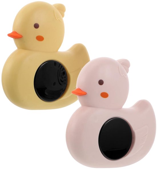 2pcs Bath Water Temperature Gauge for Boy Girl Accurate Floating Duck and Pink Animal Thermometer for Swimming Pools and Bathtubs Portable and Safe for Travel