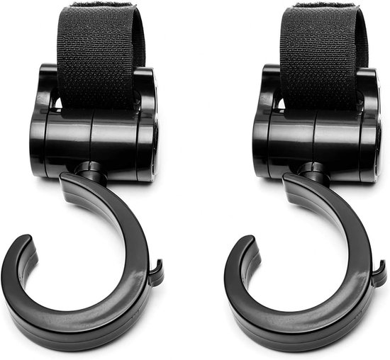 2stuks - Kinderwagen haakjes - Boodschappen haak - Tassen haak - Kinderwagen tassenhaakjes - Haakjes voor tassen - Buggy haakjes - Stroller straps - Buggy accessoires - Haken Wandelwagen Set Per 2 - Stroller Straps