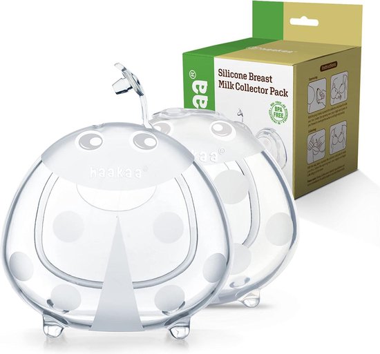 2x Haakaa Silicone Milk Collector (75ml) Ladybug van HaaKaa