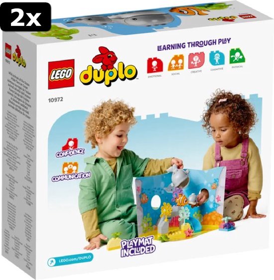 2x LEGO DUPLO Wilde dieren van de Zee - 10972 van Merkloos