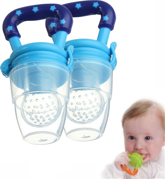 2x Stuks - Fruitspeen - Fopspenen - Speen Sabbelspeen - Baby Fruit Eten - Babyfruit bijtring - Babyfruitvoederfopspeen - LOUZIR van LOUZIR