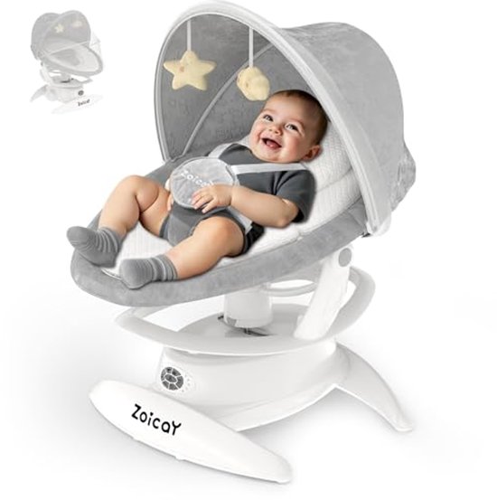 3-in-1 Babyschommel voor Baby's tot Peuters met Bewegingsdetectie en Draagbare Functie van INGENUITY