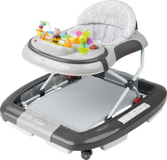 3-in-1 loopstoel met schommelfunctie en speeltjes | Loopwagentje met muziek en geluid voor baby's | Verstelbaar voor groeiende kinderen
