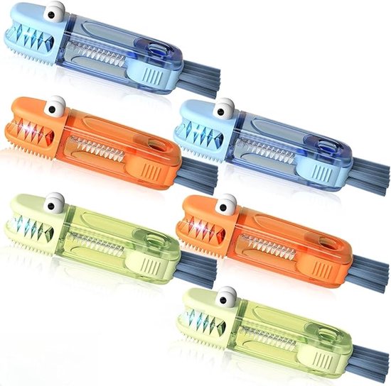 3-in-1 schoonmaak borstel - Gap Cleaner Borstels - Multifunctionele reinigingsborstel - draagbare - schoonmaak gereedschap - Geschikt voor het reinigen van verschillende spleten, zoals spleten in bekerdeksels - 6 stuks