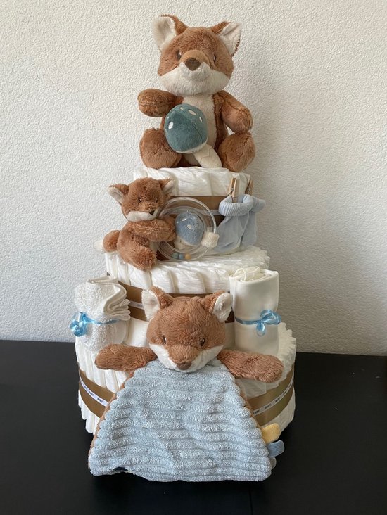 3-Laags Luiertaart Little Dutch Forest Friends Vos van Little Dutch