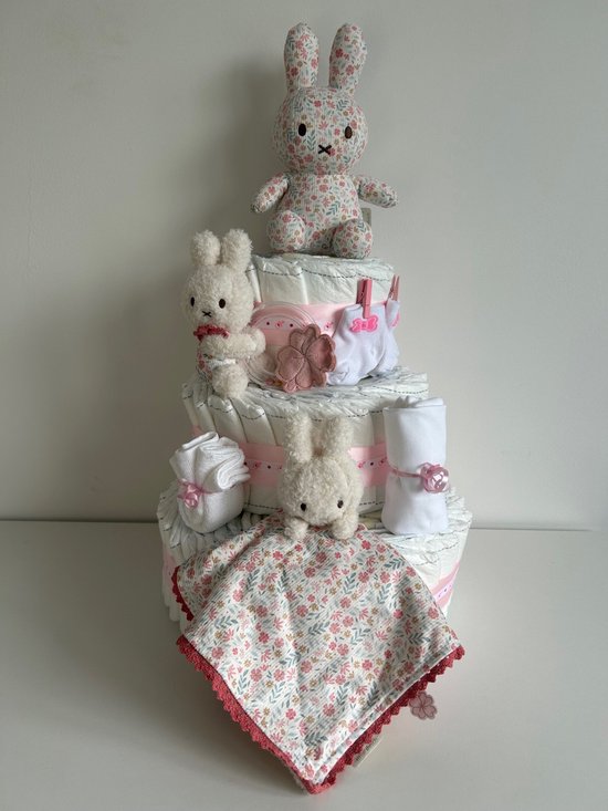 3-Laags Luiertaart Nijntje X Little Dutch Lucky Blossom van Little Dutch