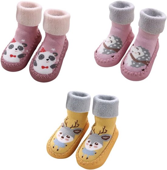 3 paar thermische baby kruipschoenen winter eerste schoentjes antislip