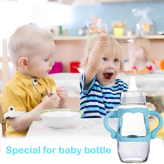 3 stuks babyfles-handgrepen, babyflessen, handgrepen, siliconen, flesgreep, siliconen flesgreep, flessenhouder voor kinderen, kleine handgreep, voor Dr. Brown smalle flessen