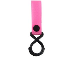3 Stuks Handige Buggy Haak - Kinderwagen Haak - Roze - Organizer - Opberger - Drager - 13cm van Lalieloe