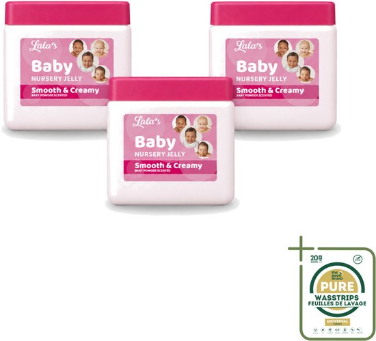 3 x Lala's - Baby Vaseline - Hydraterend - Zachte Babyhuid - 368g - Babyhuid Verzorging - Hydraterende Crème - Droge Huid - Baby Crème - Zachte Huid