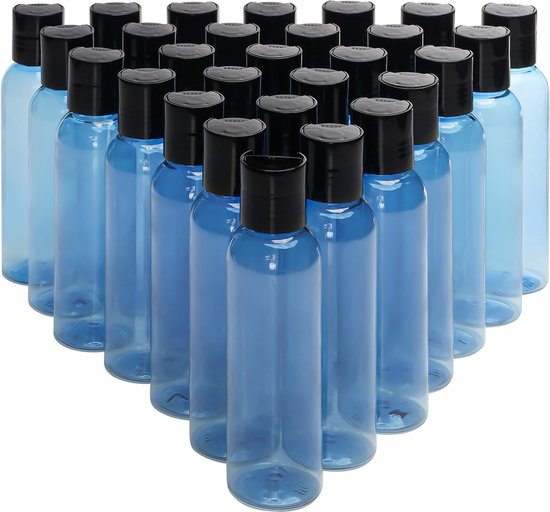30 stuks plastic flessen om te vullen, 120 ml vloeibare flessen met disc-top-flip-dop, klapdeksel, lege flessen, reisflessen om te vullen voor cosmetica, shampoo, douchegel, crème van BENECREAT