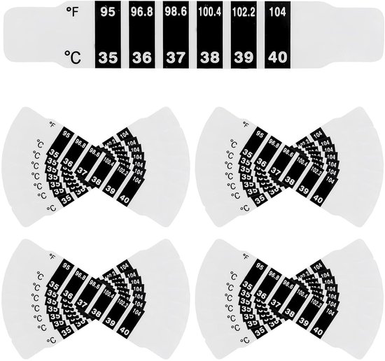 30 Stuks Voorhoofdstrips voor Baby's en Kinderen, Herbruikbare Thermometer Stickers, Nauwkeurige Temperatuurmeting en Kleurverandering