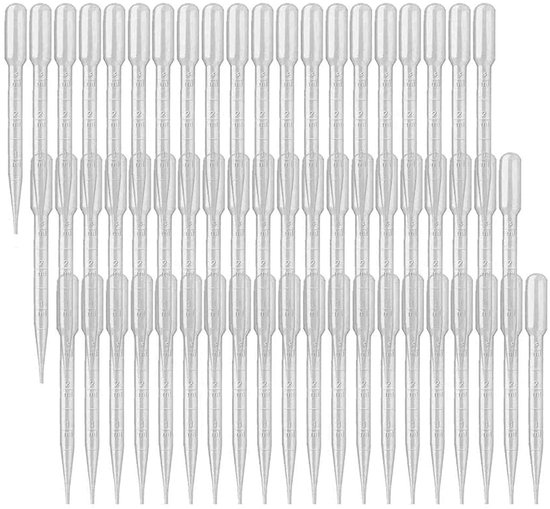 300 stuks S 3 ML Plastic Transfer Pipetten, Wegwerp Pipet Transfer Pipetten voor Essentiële Olie Pipet Make-Up Tool