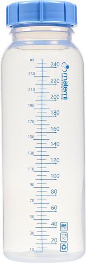 30x Materni Moedermelkflessen 240 ml met dop tbv borstvoeding van Nuk